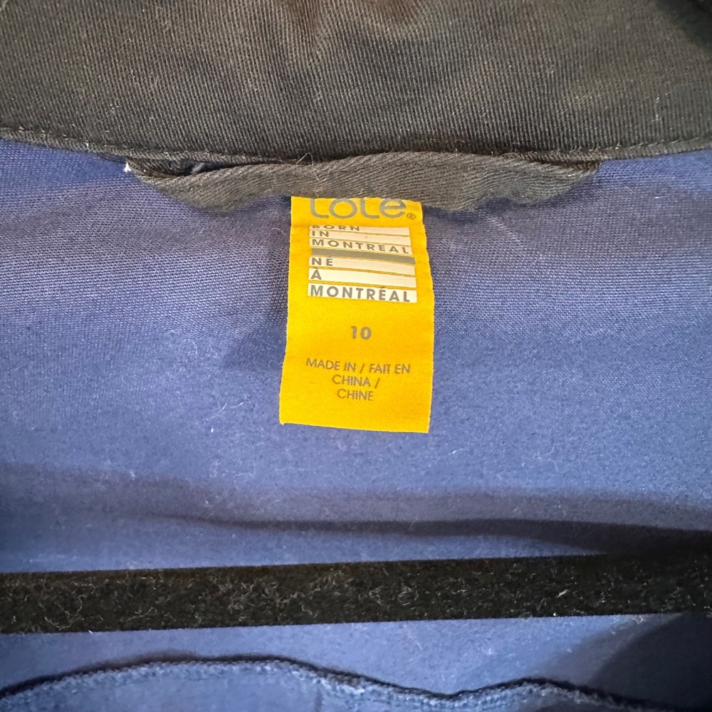 Lole Barn‎ Jacket Navy Blue Utility Drawstring Cotton Elastane Size 10 - Picture 3 of 8
